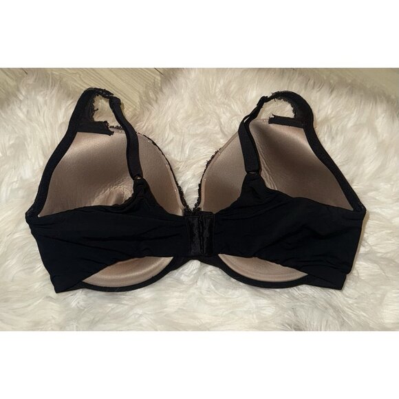 Olga GF7961A Cloud 9 Full Figure Underwire Bra Lined Lace Womens 38DD Black - Picture 4 of 6